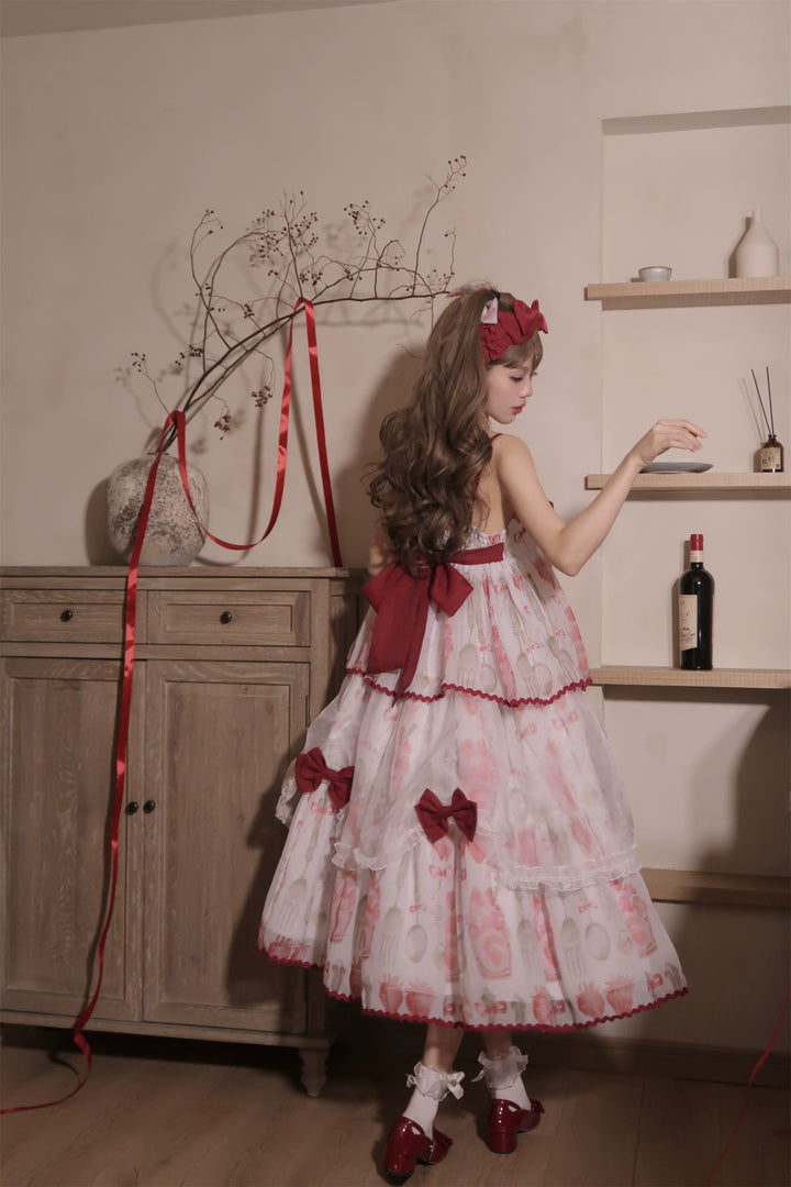 Babyblue~Strawberry Box~Sweet Lolita JSK With Strawberry Print 42972:760735