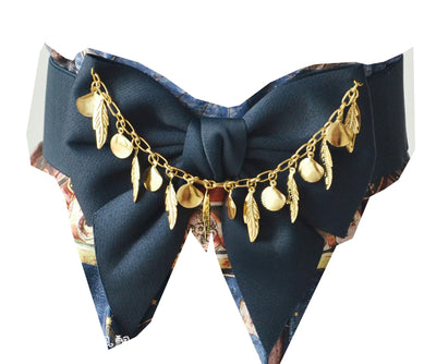 (Buyforme)Cotton Candy~Pearl Beaded Chain Cotton Lolita Bow Waistband   
