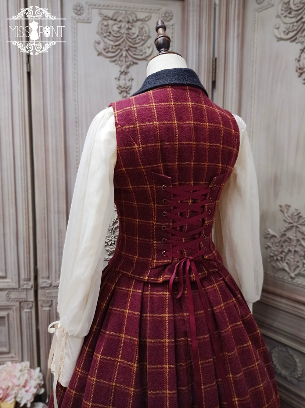 (BFM)Miss Point~Rose~Elegant Lolita Pliad Print Vest Customized 32510:385516