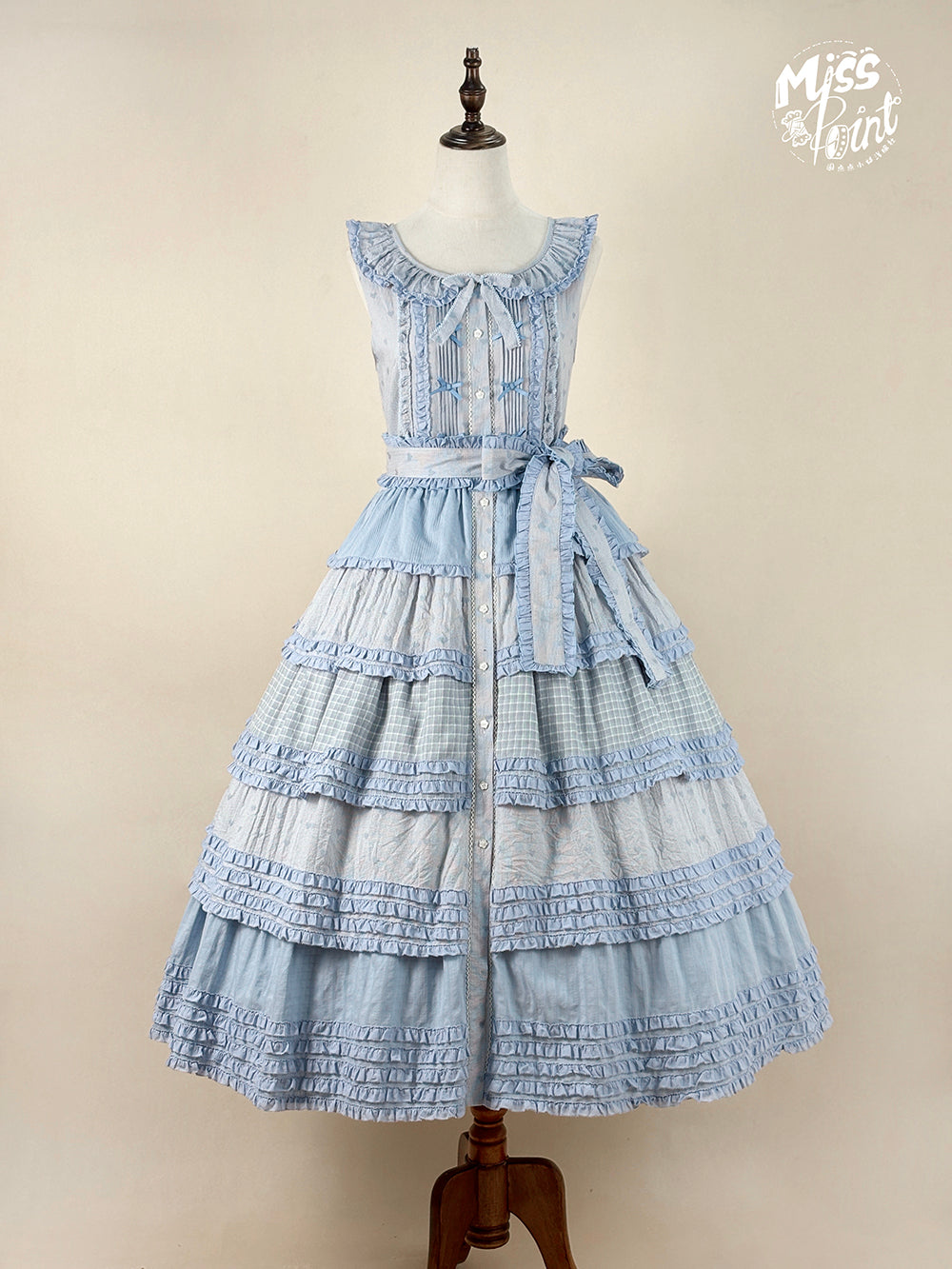 Miss Point~Garden Sunflower~Country Lolita JSK Five-Tiered Open Front Dress (2XL L M S XL XS) 42509:742604