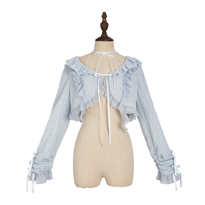 Nuit De Cellophane~A Thousand Moonfalls~Elegant Lolita JSK Dress Thin Cardigan XS Cardigan - blue 