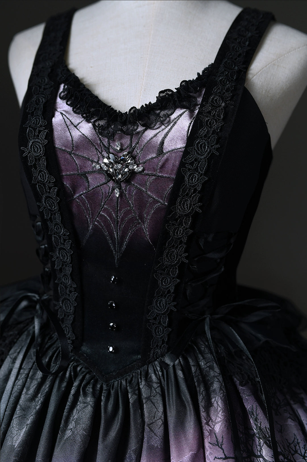 LilithHouse~Horror House~Gothic Lolita JSK with Spooky Castle Print 42154:728979