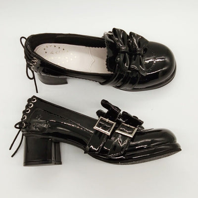 (BFM)Antaina~Sweet Lolita Mary Jane Shoes Shiny Bow Shoes   