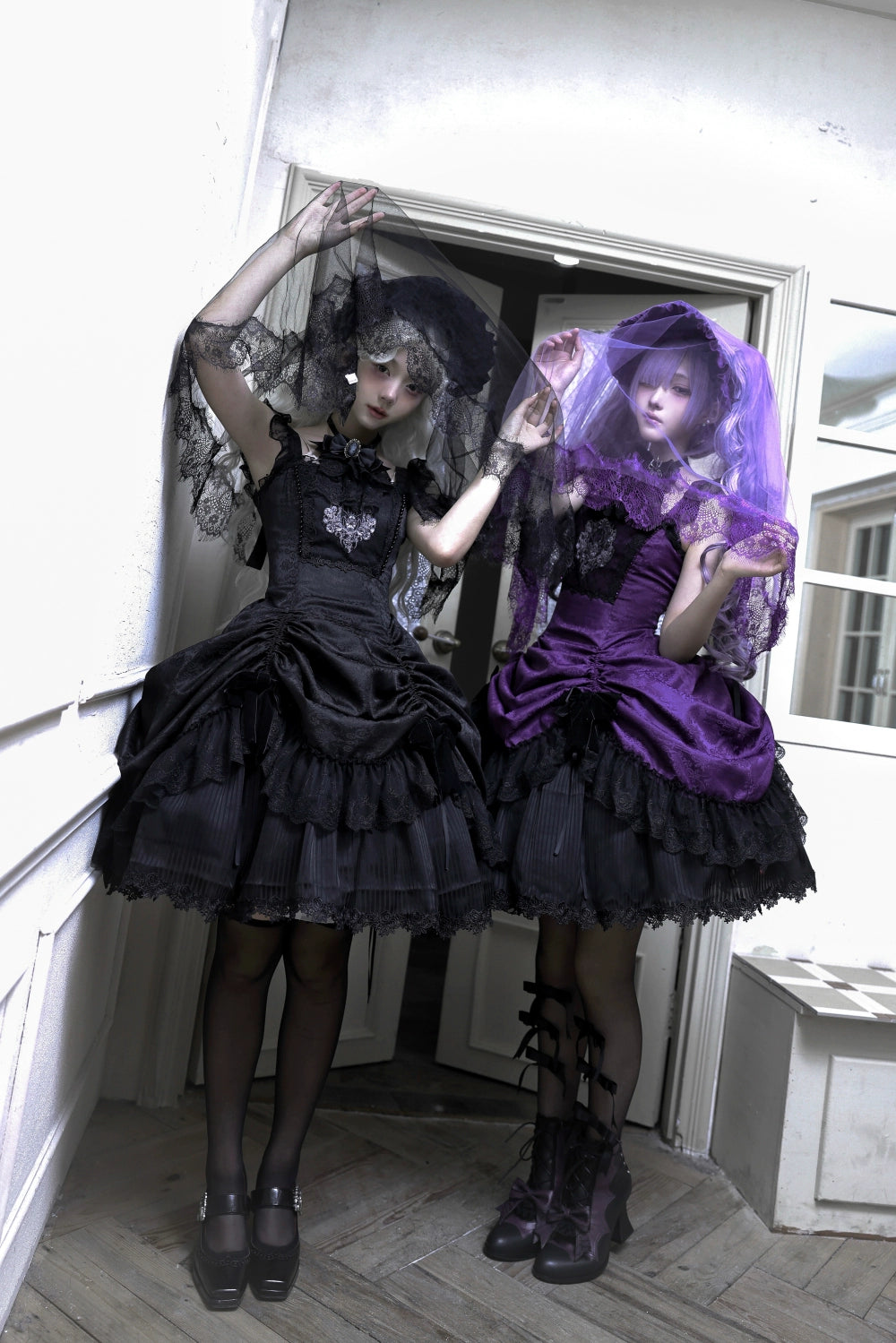 Moon River - Moonlit Spider - Gothic Lolita SK & JSK Dress Outfit Set 44232:804701