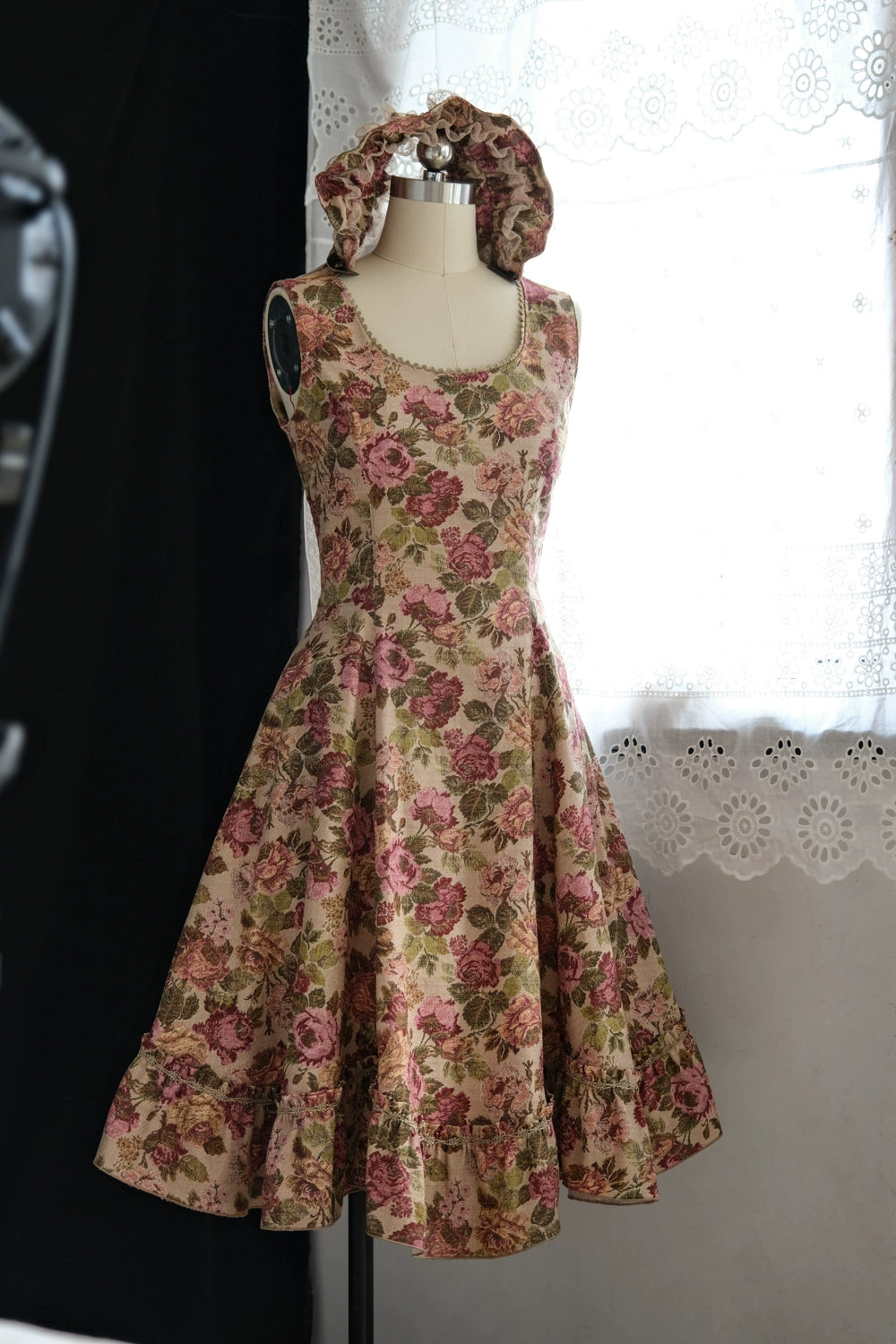 (BFM)Mukumuro~Goblin~Floral Wall Lolita JSK Dress Retro Vest Dress S Floral wall 