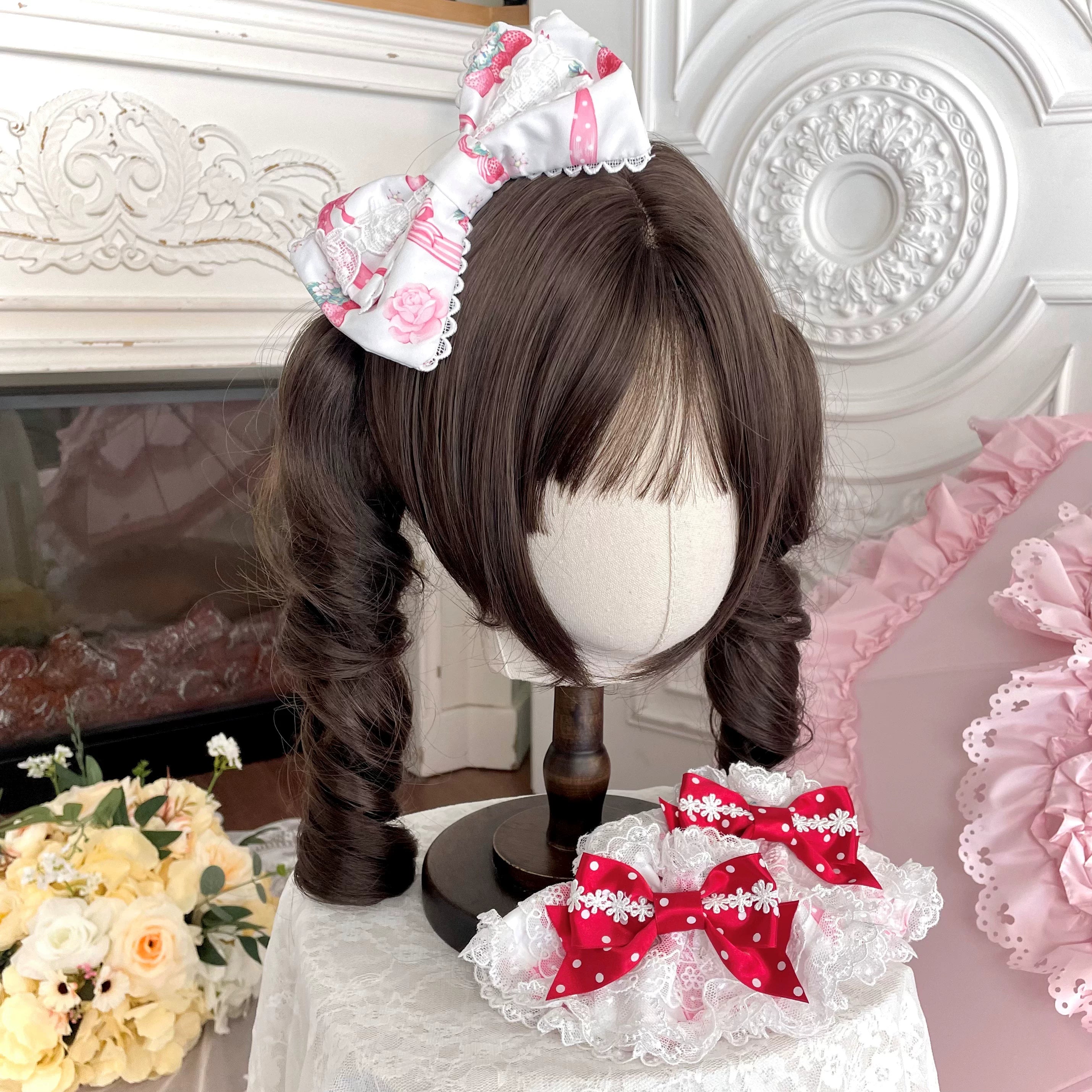 Deer Strawberry Garden - Old School Lolita Deer & Strawberry Printed JSK Dress 45681:860584