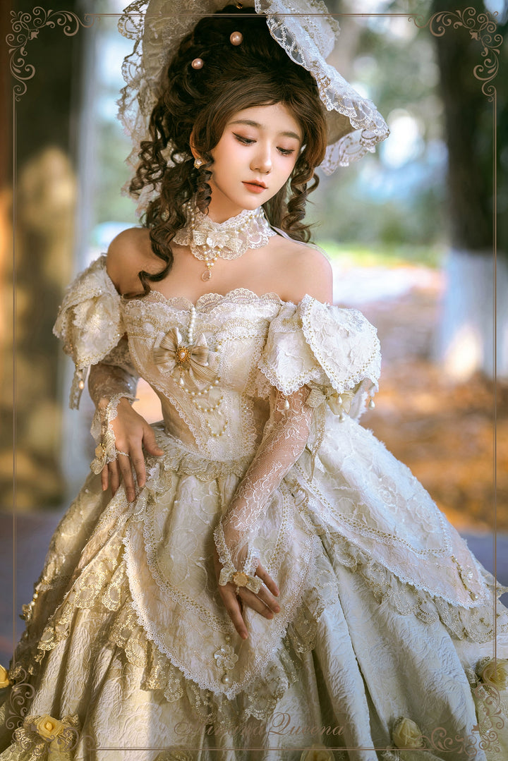 Hinana Queena~With Belle~Bridal Wedding Lolita OP Dress Available for Custom Size 41978:721640