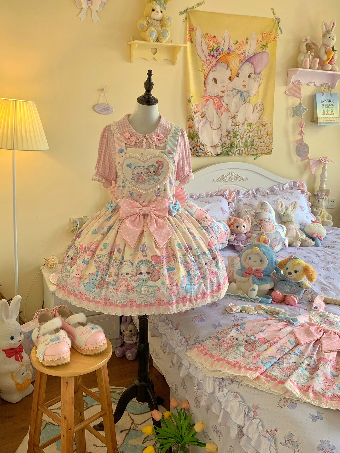 (Buyforme)DreamWhale~Puppy Parks~Sweet Lolita Kawaii Puppy Lolita Salopette 12228:725226