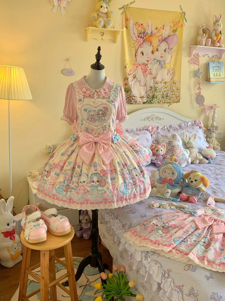 (Buyforme)DreamWhale~Puppy Parks~Sweet Lolita Kawaii Puppy Lolita Salopette 12228:725226