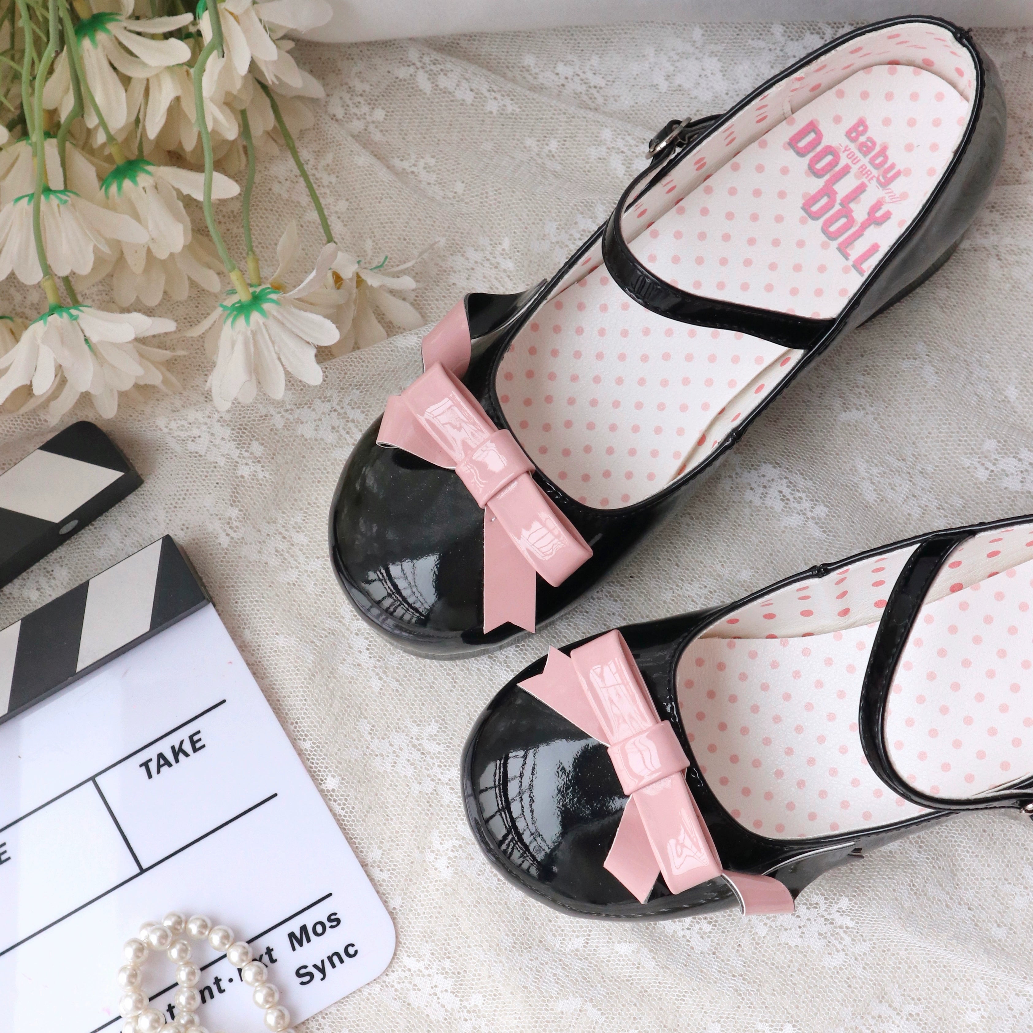 Dolly Doll~Lovers' Gift~Round Toe Middle Heel Mary Jane Lolita Shoes 32678:397812