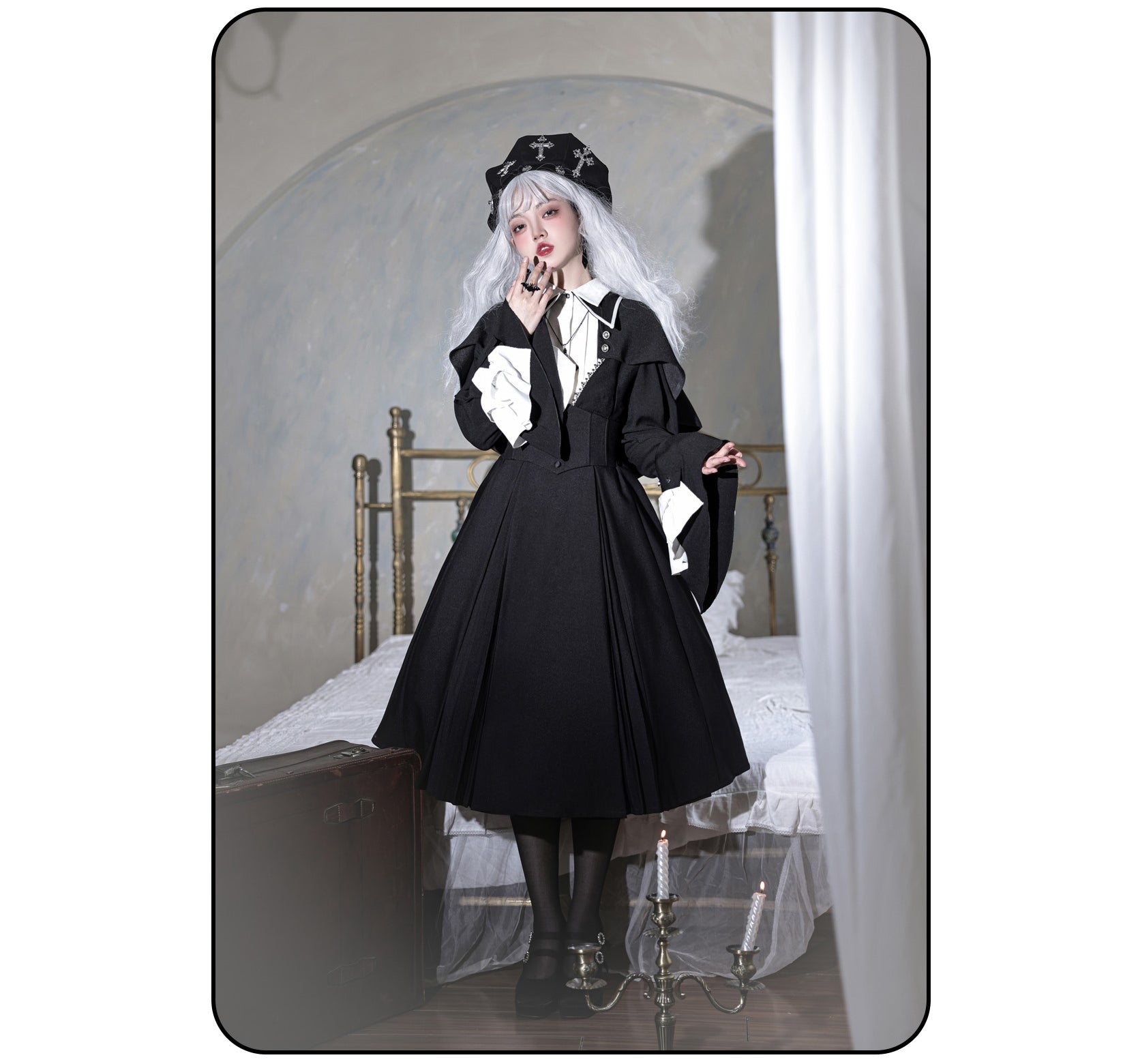 Susin Lolita - Cross Praise - Nun Style Gothic Lolita Dress and Blouse