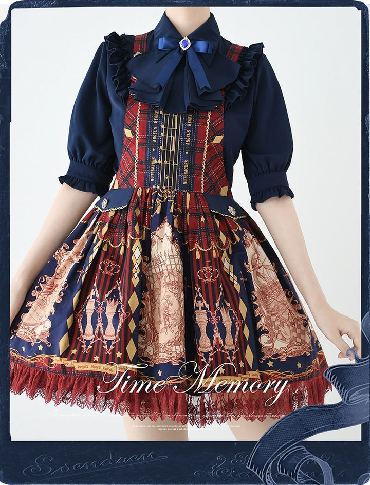 Time Memory~Earl Girl~Chiffon Classic Lolita Shirt with Mid-Length Mutton Sleeves