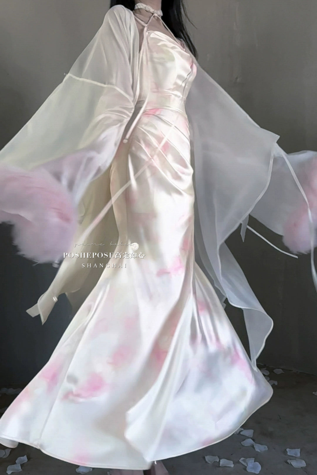 POSHEPOSE~Premium Beauty~Elegant Lolita Dress High-end Fish Tail Long Dress   