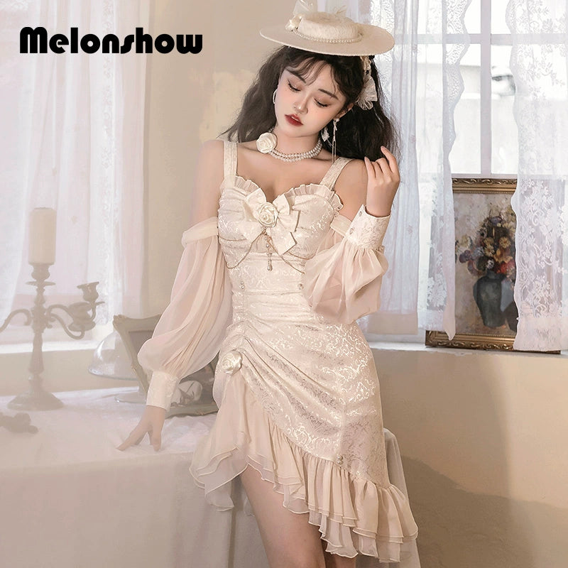 Melonshow - Chinese Style Lolita Dress - Camellia 2.0 Cheongsam Mermaid JSK