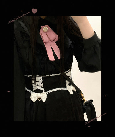 (BFM)KittyBxllet~Kuroneko~Jirai Kei Shoudler Open Ruffle Lace Long Sleeve Blouse   