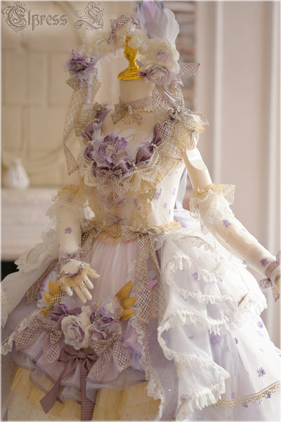 Elpress L~Rose Princess in Snow~Luxuriant Sweet Lolita Jumper Skirt   