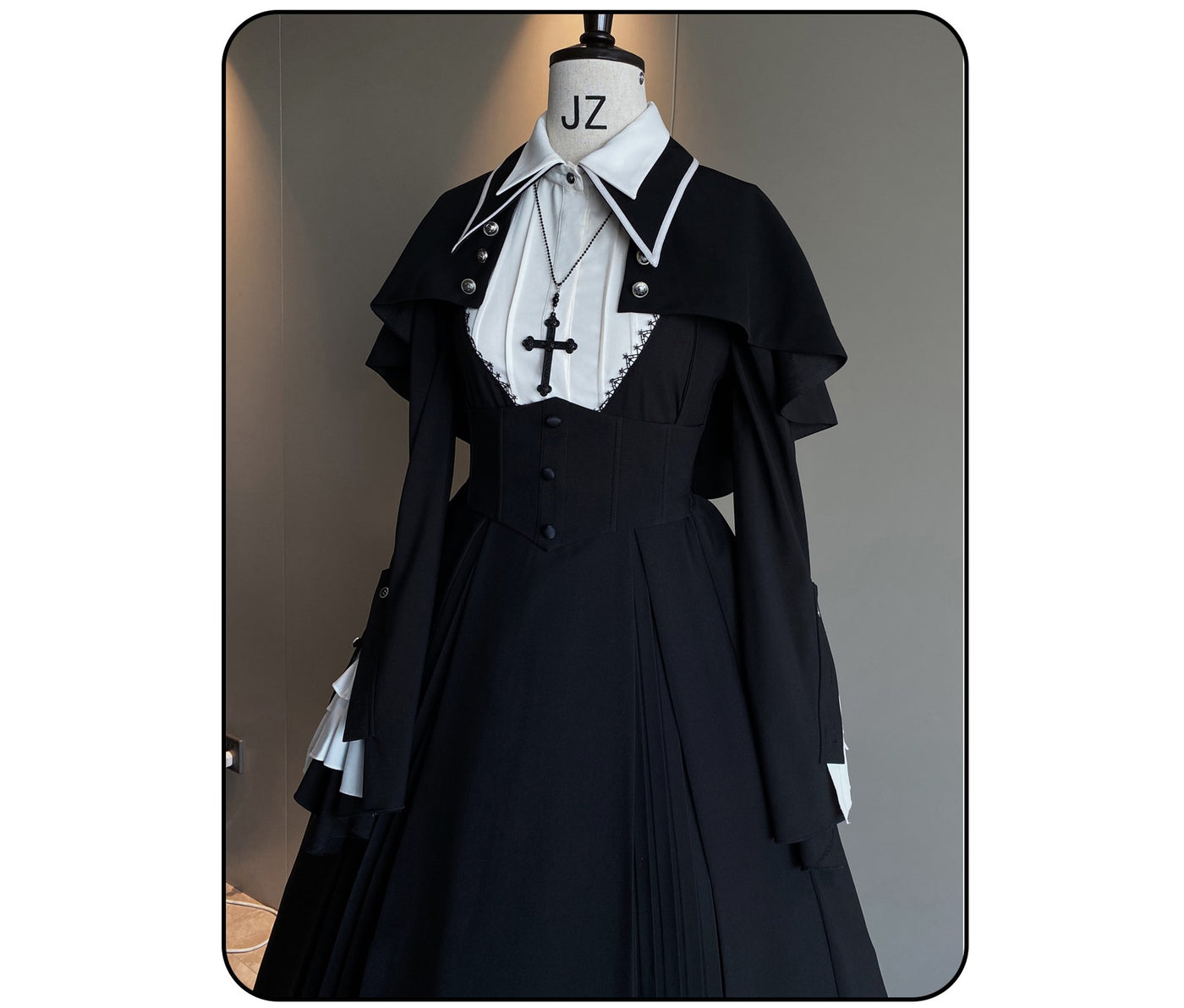 Susin Lolita~Cross Praise~Nun Style Gothic Lolita Dress and Blouse S blouse 