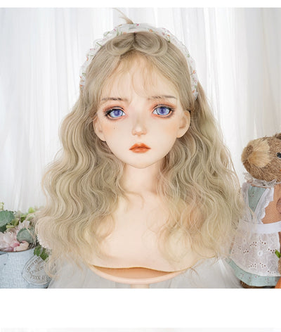 Alicegarden~Daily Lolita Wig Long Wool Roll Blonde Wigs Light autumn gold  