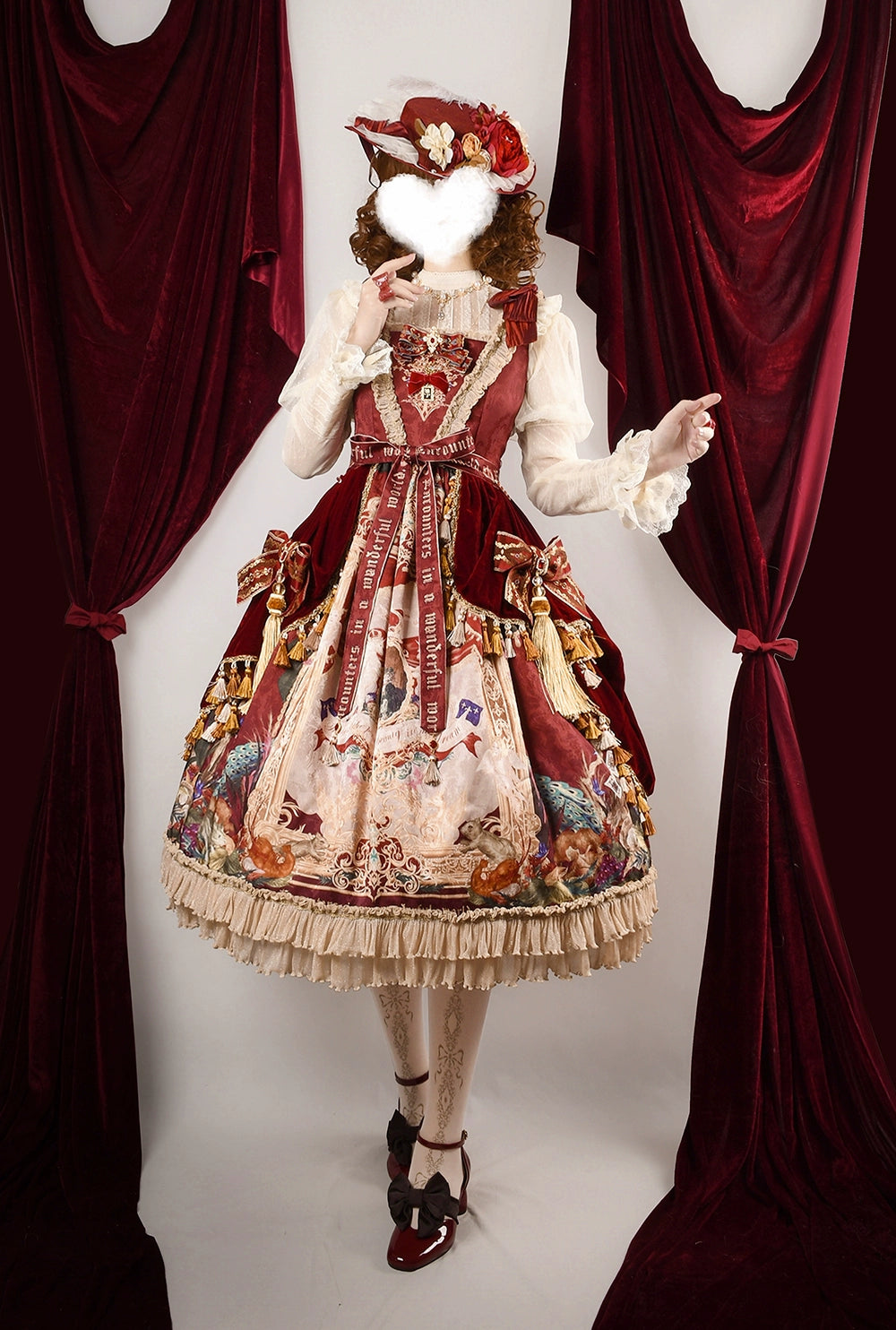 Miss Point~Kaleidoscope~Retro Lolita Dress Oil Painting Print JSK Dress Customized 35394:488360