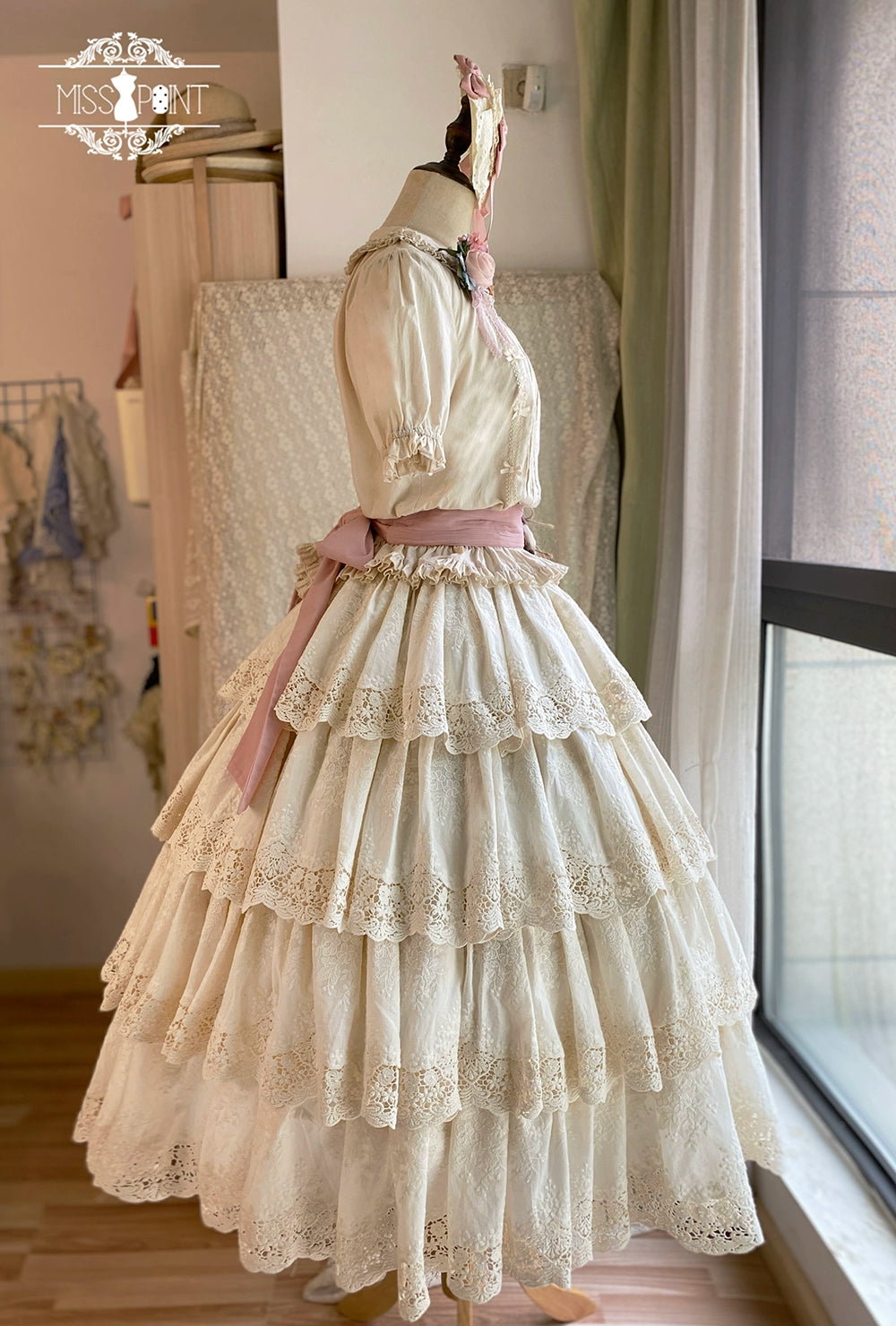 Miss Point - Forest Waltz - Classic Lolita Blouse & Multi-Tiered Ruffles SK 44233:800011
