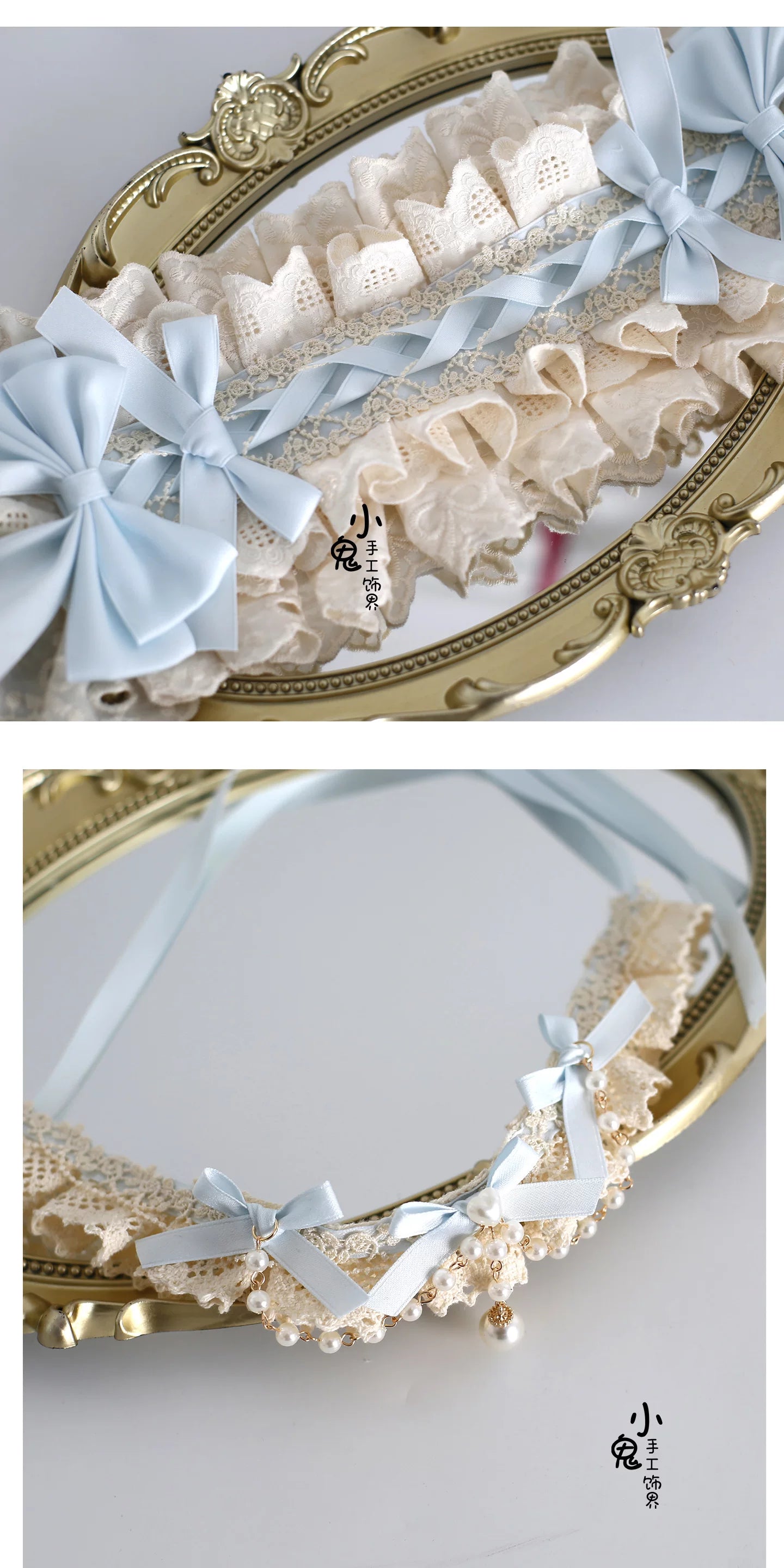 Little Butterfly - Sweet Lolita Headdress Set, Lace & Bows