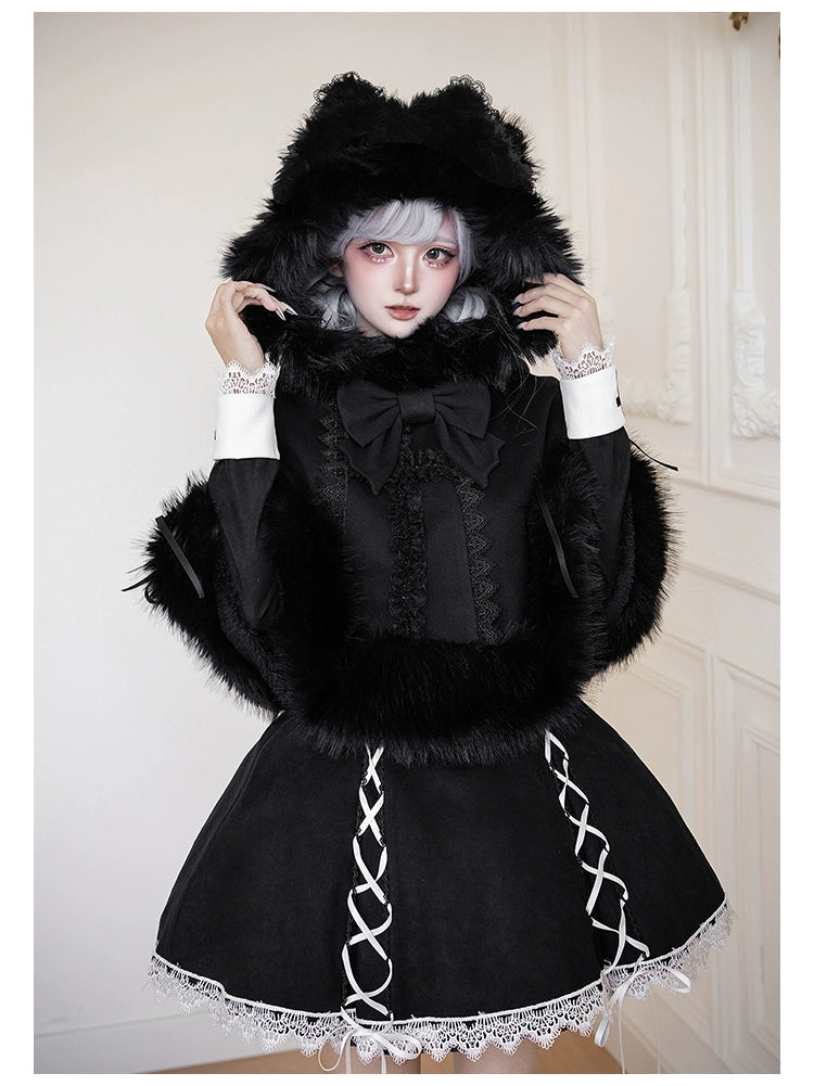 With PUJI - Rose Doll - Gothic Lolita Short OP, Mermaid Dress 44301:803475