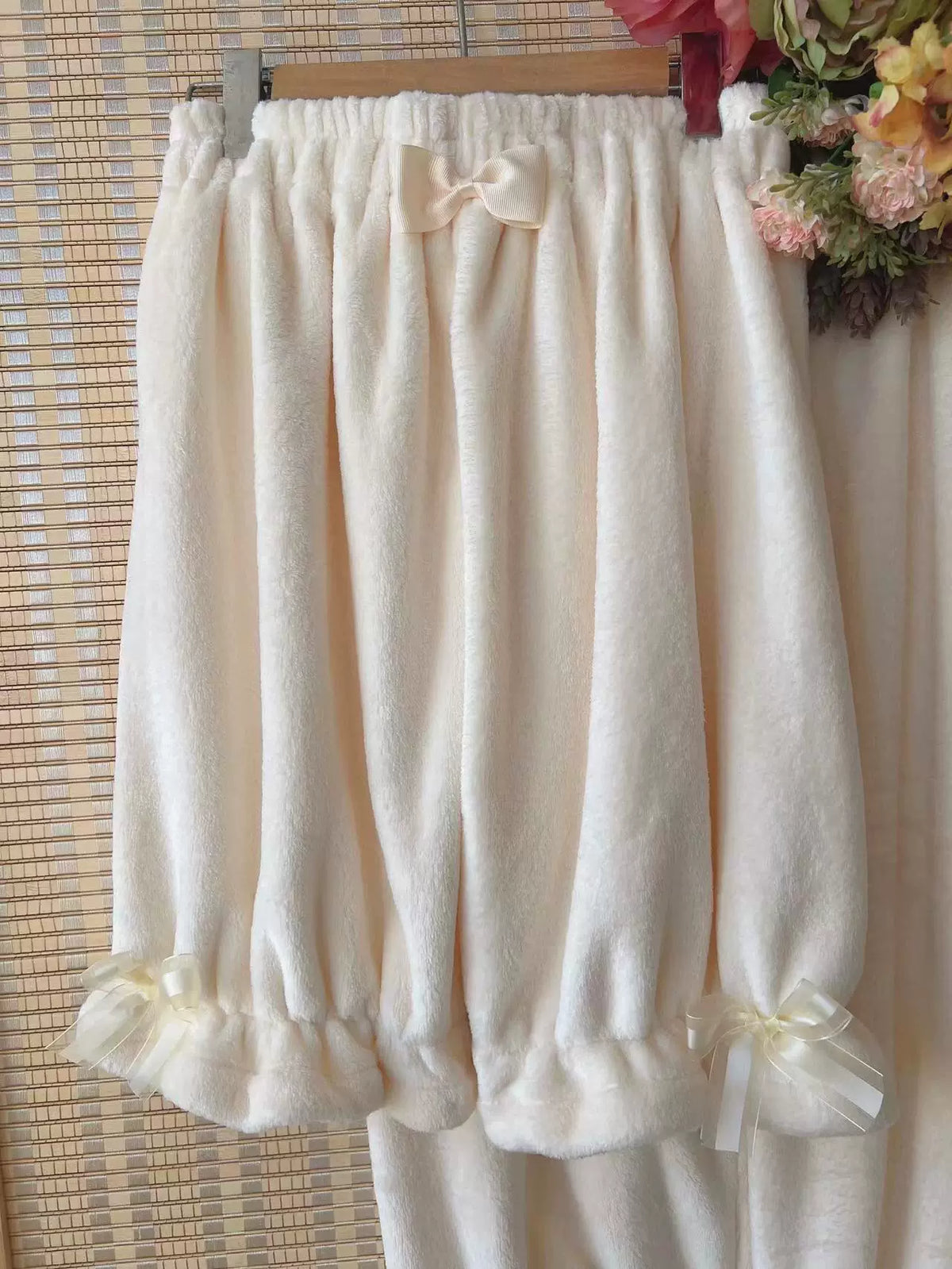 Winter Kawaii Lolita Plush Bloomers, Fleece-lined 46083:874237