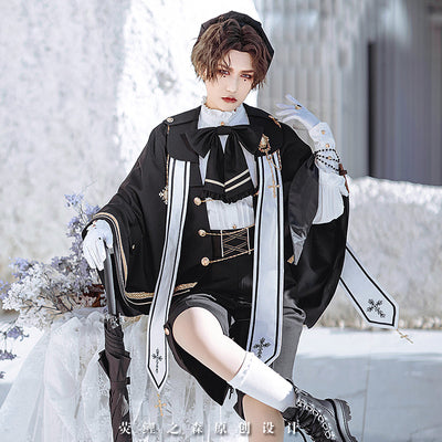 Forest Wardrobe~Choir~Ouji Lolita Suits Multicolor S black prince suit 