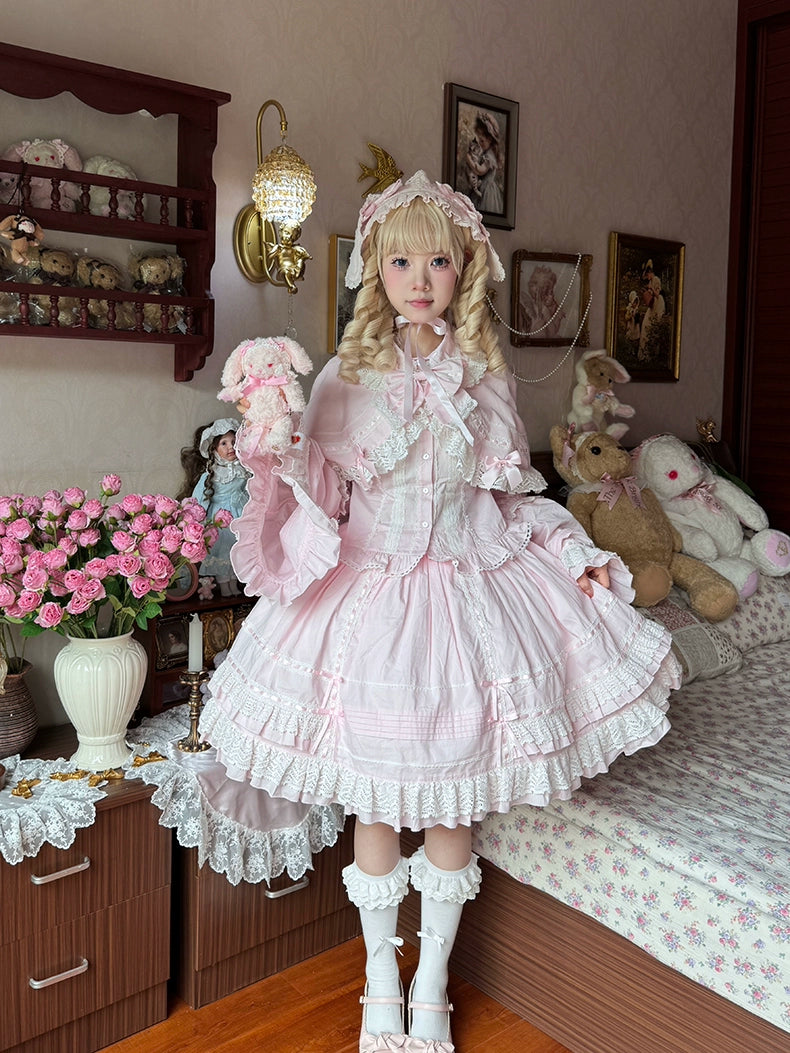 AerialCat - Praying Snowfall - Old School Lolita Skirt Suit Cape Princess Sleeve Shirt 39180:615712