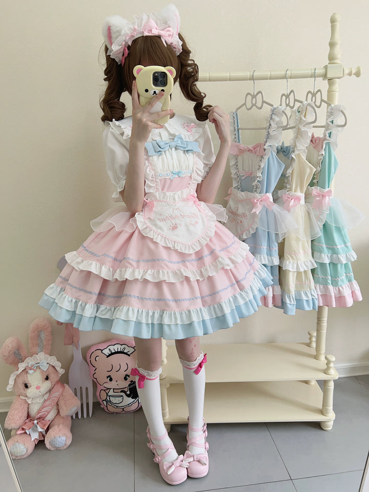 Sugar Girl~Cat Ear Tale~Sweet Lolita Jumper Dress Suspender Dress 38446:595746