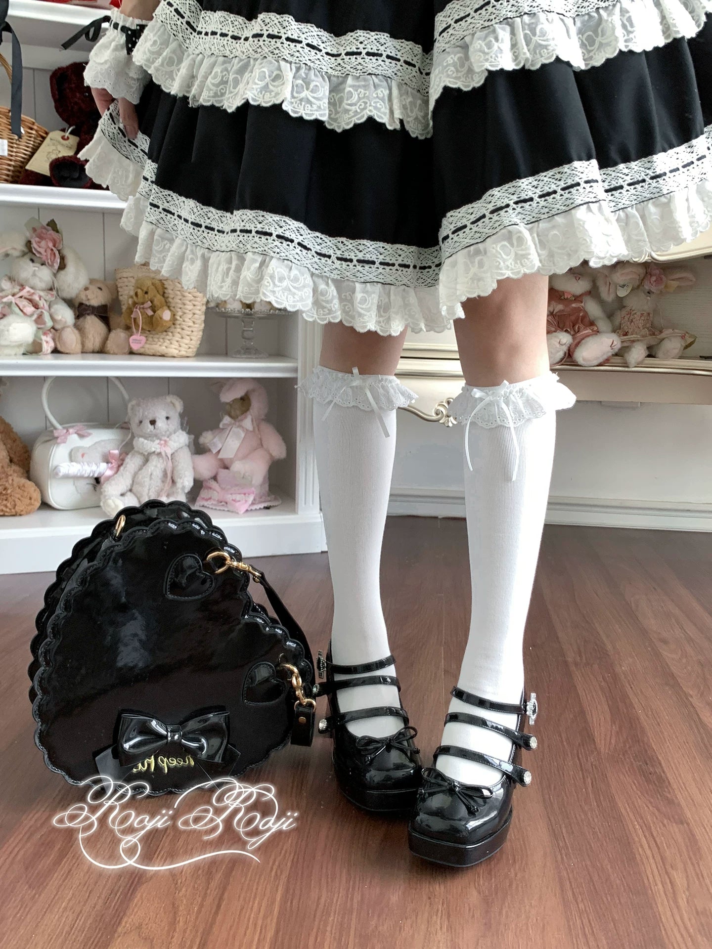 Sweet Lolita Cotton Socks Bow Lace Socks 35916:864547