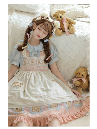 (BFM)Nikki Tomorrow~Kawaii Lolita Dress~Cute Bear Dessert Short-sleeve OP   