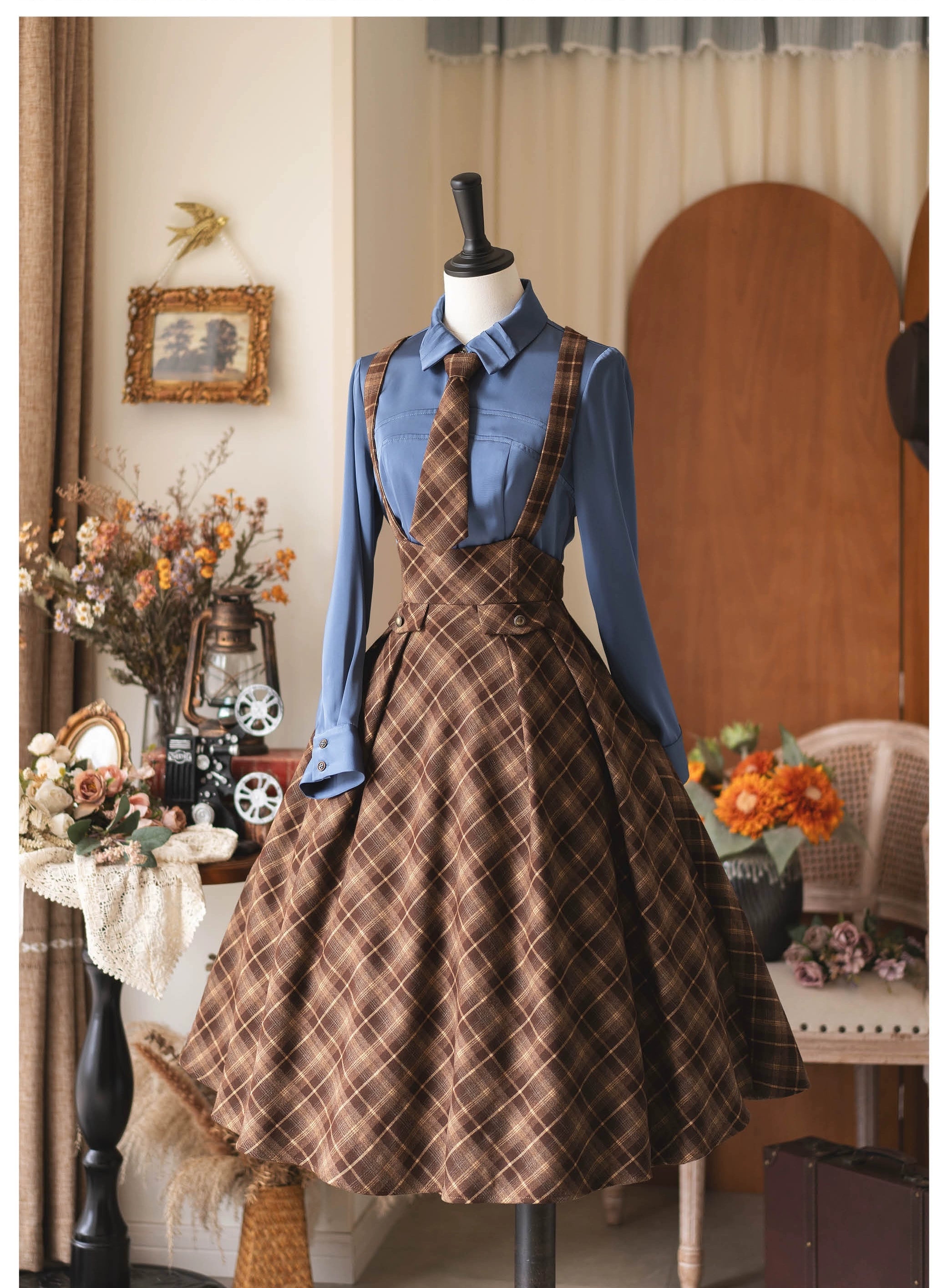 Forest Wardrobe - Forest Dew - Elegant Lolita Slim Fit Shirt, Detachable Jabot 44189:798217