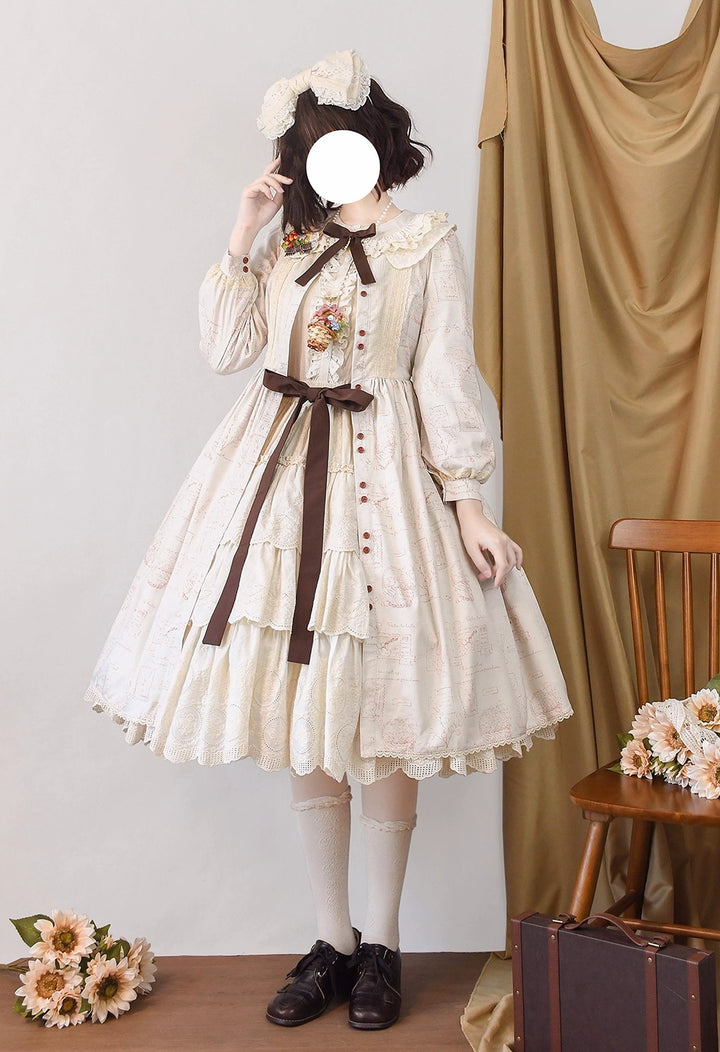 (Buyforme)Miss Point~Forest Lolita Lantern Sleeve OP Casual Dress 29482:341994