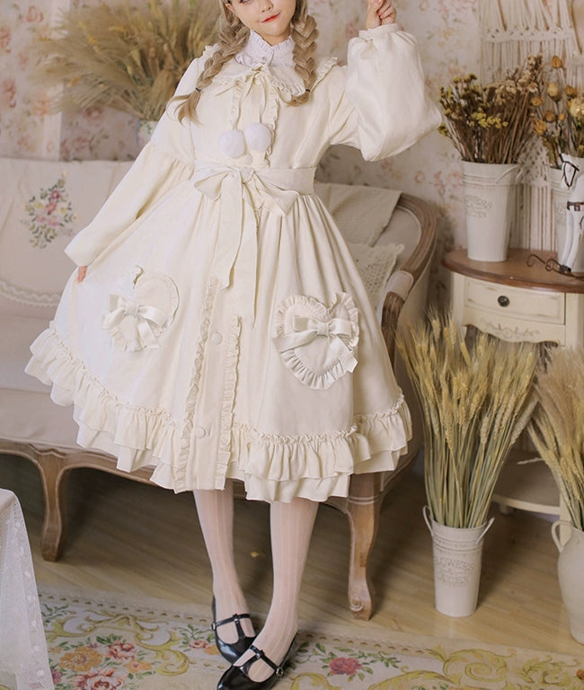 Dawn and Morning~Winter Lolita Coat Lovely Lolita Wool Coat Dress   