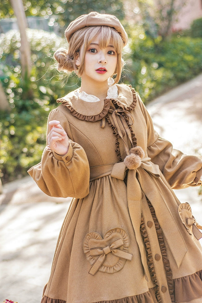 Dawn and Morning~Winter Lolita Coat Lovely Lolita Wool Coat Dress   