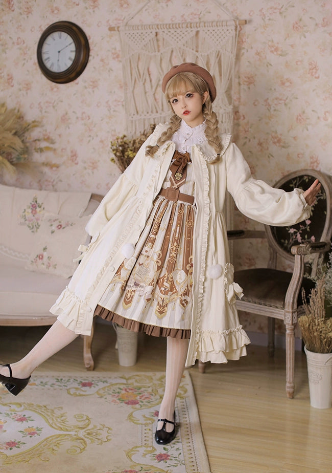 Dawn and Morning~Winter Lolita Coat Lovely Lolita Wool Coat Dress   