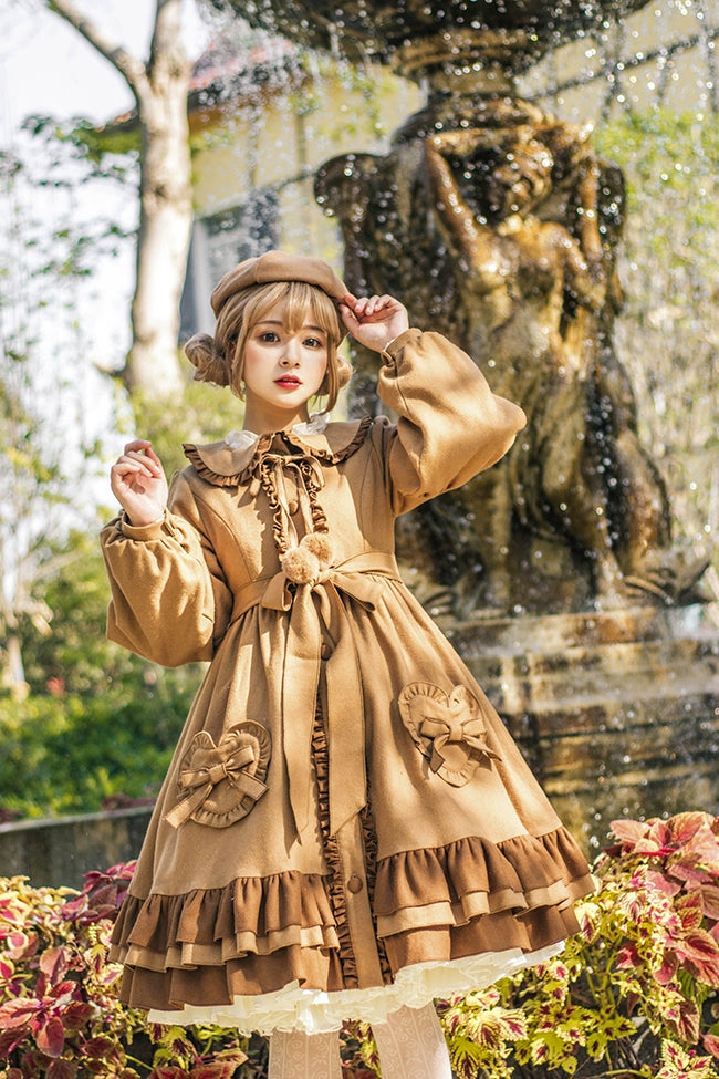 Dawn and Morning~Winter Lolita Coat Lovely Lolita Wool Coat Dress   