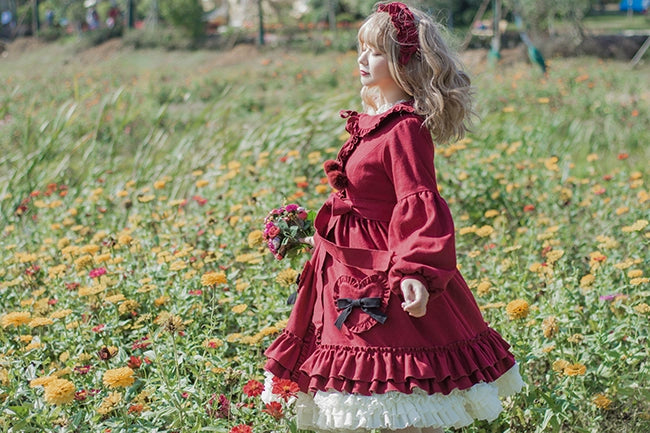 Dawn and Morning~Winter Lolita Coat Lovely Lolita Wool Coat Dress   