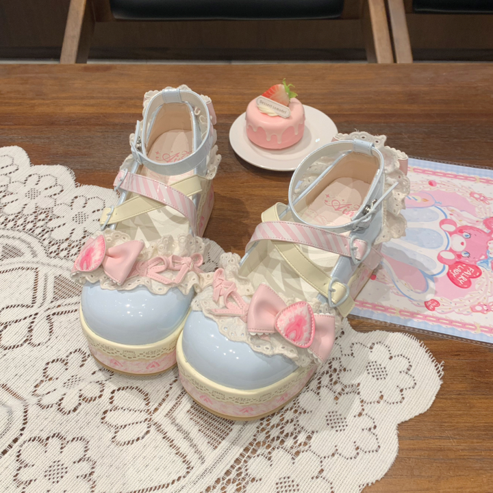 Aimee~Strawberry Limited~Sweet Lolita Platform Shoes Girlish Shoes   