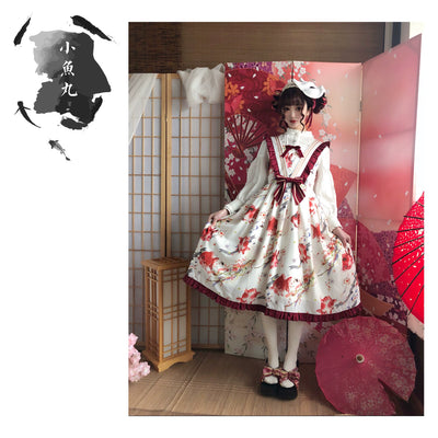 (BFM)Southern Cross~Fishball Type 2 Fly Sleeve JSK Print Lolita Dress   