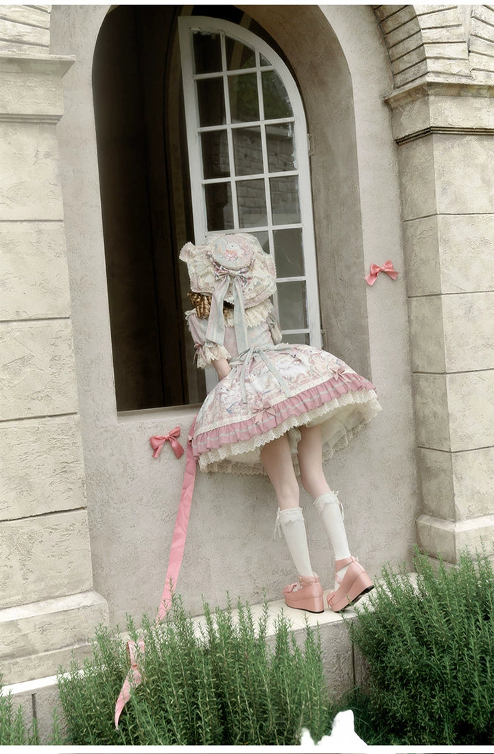 Bolero~Liliana Cat~Sweet Lolita Gorgeous OP Dress with Soft Lace & Organza