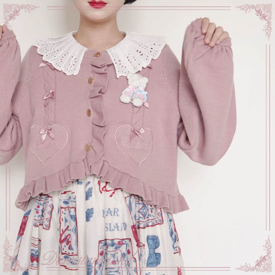 (BFM)Dark Star Island~Sugar Frost~Sweet Lolita Cardigan Knit Embroidered Sweater   