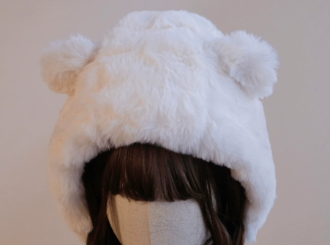 (BFM)Besozealous~Winter Lolita Hat Bear Ears Hooded Hat   