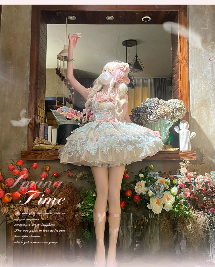 Sakurahime~Sweet Lolita JSK Princess Lolita Dress and Lovely Accessory   