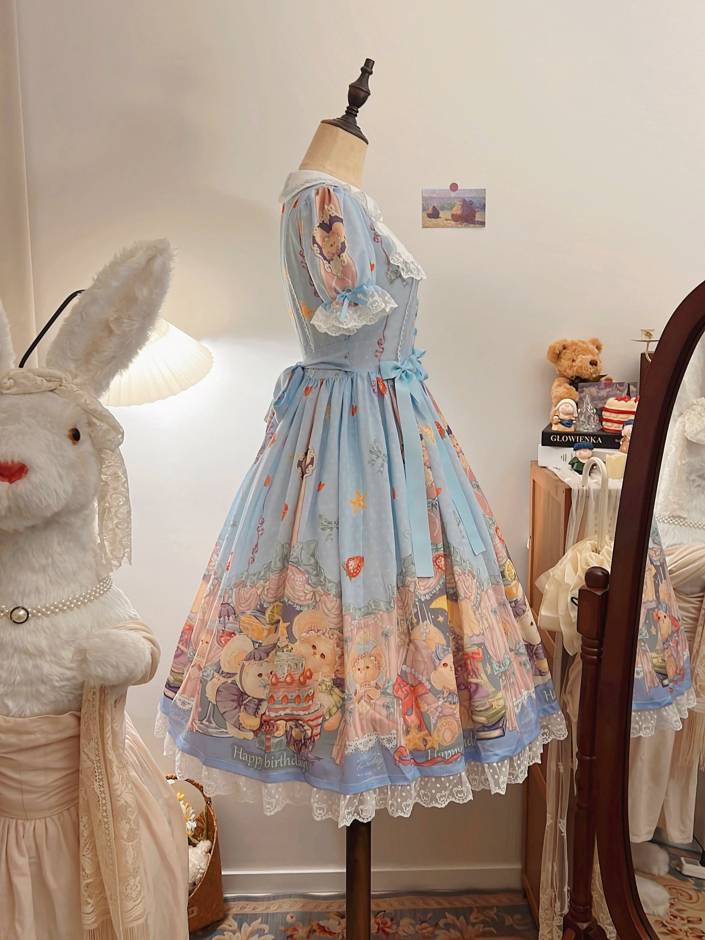 Kiki's Birthday Party - Plus Size Sweet Lolita Birthday Party OP Dress 45855:865908
