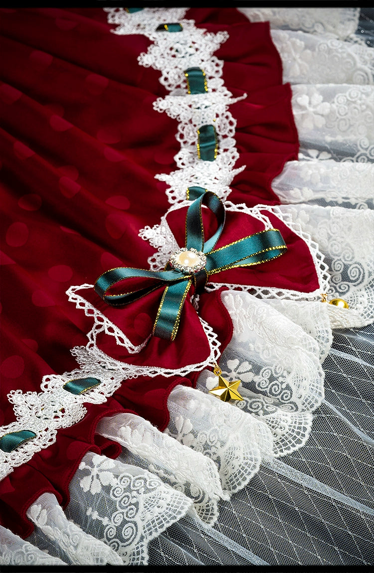 Youpairui - Leicester - Elegant Lolita Red Christmas Headdress
