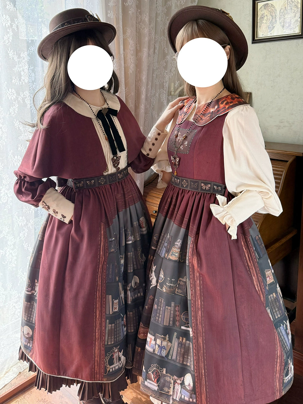 Miss Point - German Bookshelf - Classic Lolita OP Dress & Detachble Cape 44023:792407