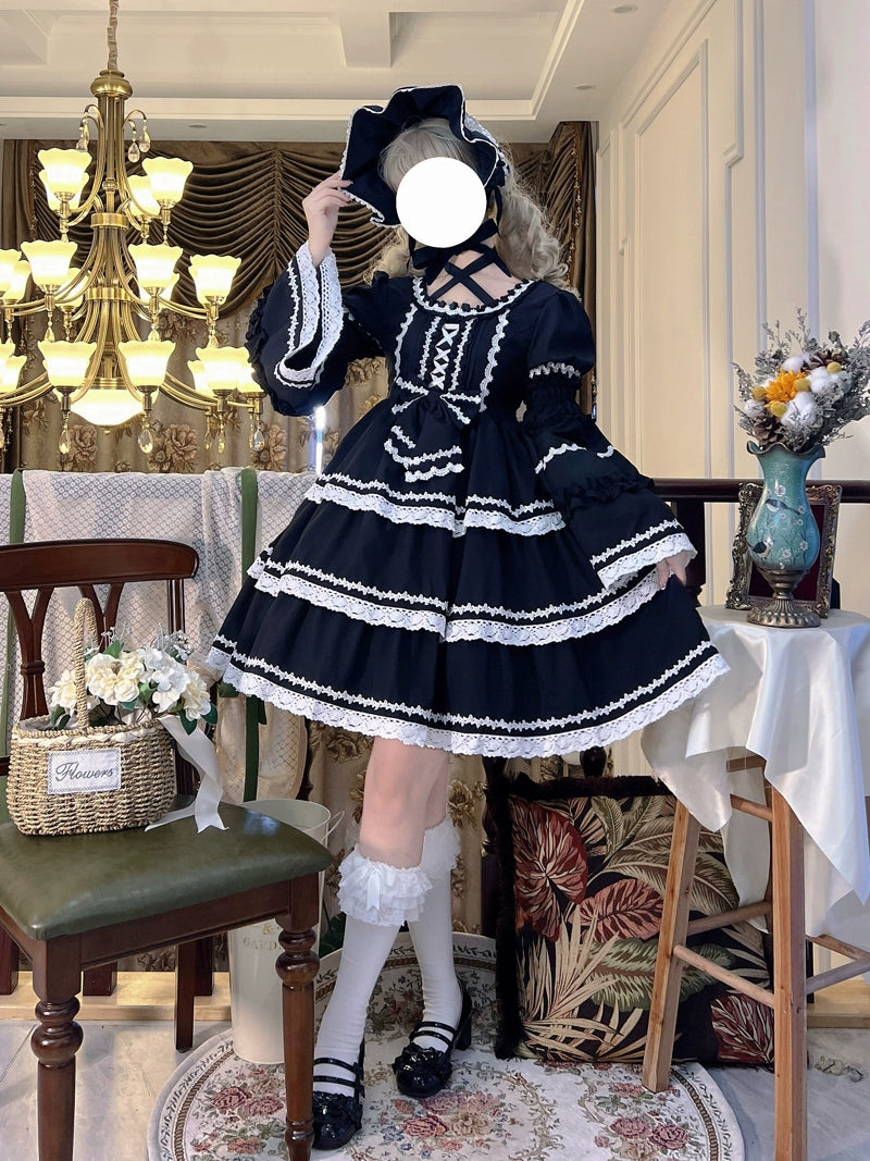 Sugar Girl~Sweet Lolita OP Dress Detachable Sleeves   