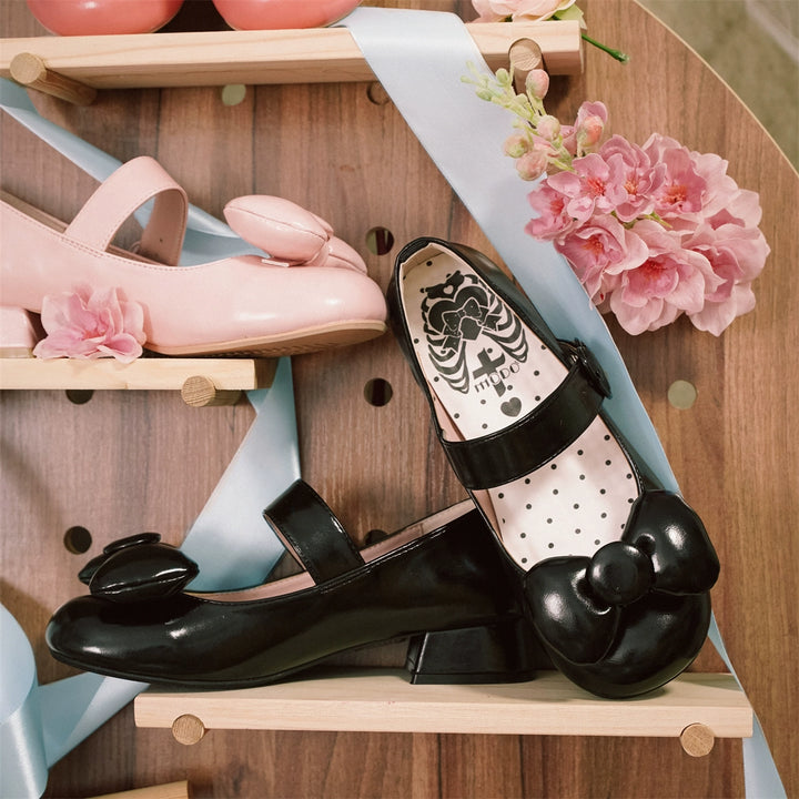 MODO - Showa Kaleidoscope - Kawaii Lolita Solid Shoes With Cute Round Toe and Bow